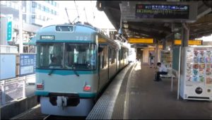 京阪京津線の路面電車と並走してきた　地域密着型路線　びわ湖浜大津駅