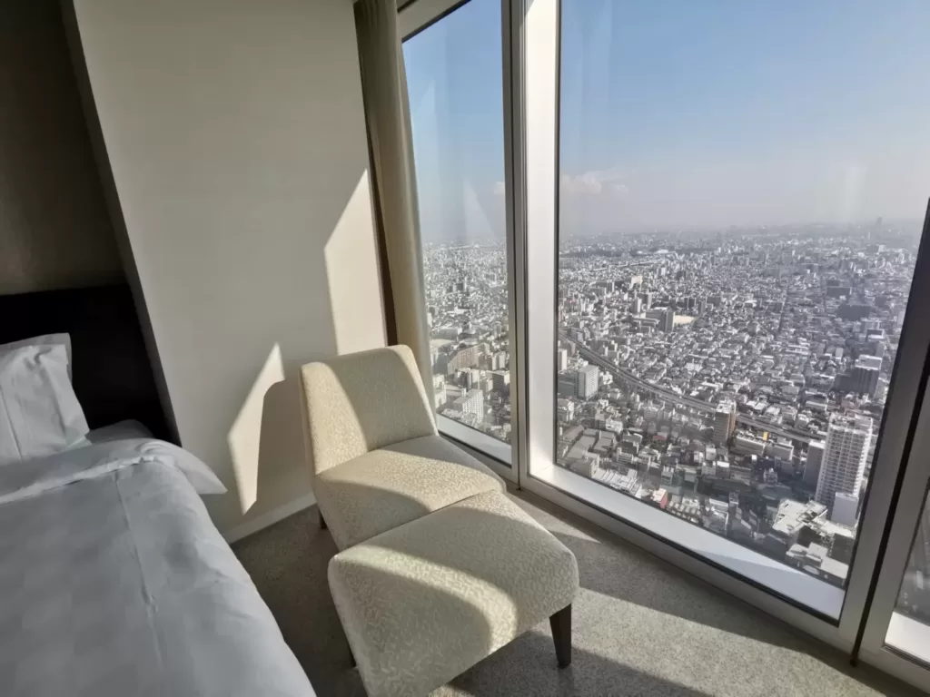 【あべのハルカスが実質無料】大阪マリオット都ホテルに宿泊　夜景もきれい　高さ240m以上からの景色は格別