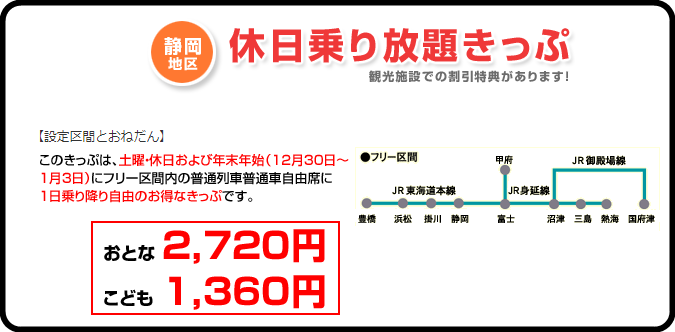 実質交通費が無料に 静岡県で 地域共通クーポン が支払いに使えるきっぷ Jr東海から発売 Japan Railway Com