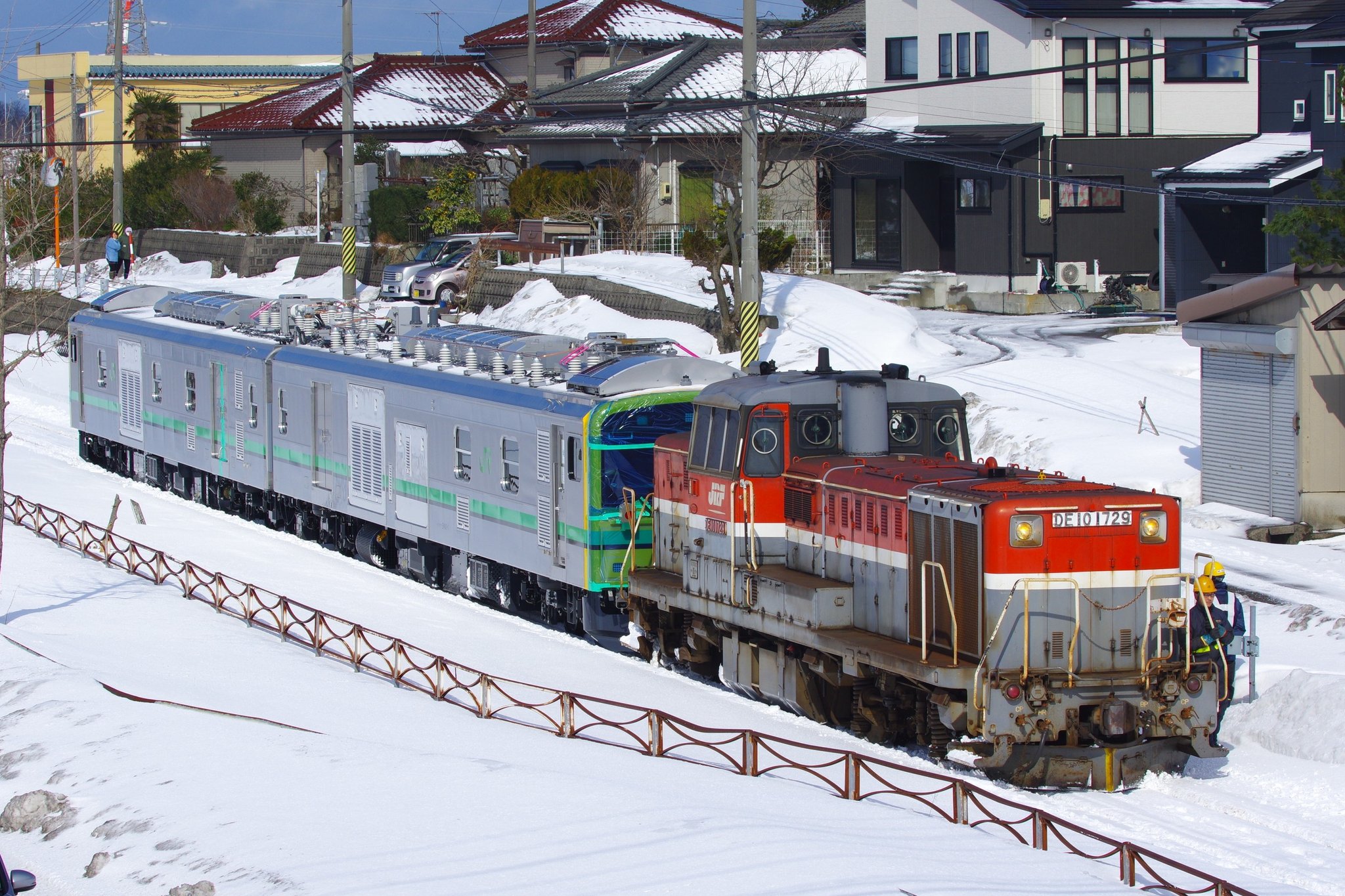 【死神駆逐】新型事業用電車E493系オク01編成が郡山へ甲種輸送