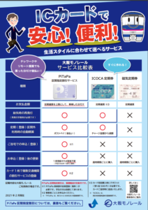 【大阪モノレール】磁気定期券廃止に 9月中旬に発売終了