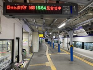 【ムーンライトあずさ?】大雨で特急あずさ58号が約5時間遅れに 新宿2:46到着で列車ホテルとして開放